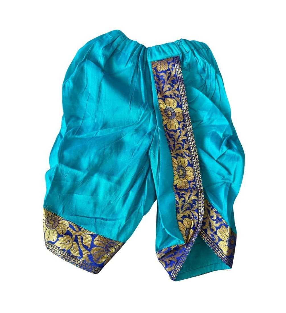 Panchakacham Dhoti, Krishnar Pant, 1 Year Old dance costume art silk with zari, detail.