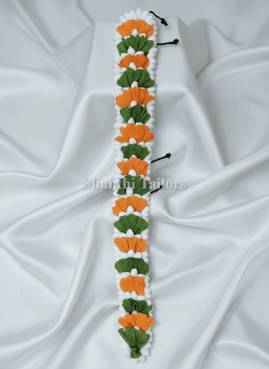 Bharatanatyam Jadai Hair Accessory - Tricolor Dance & Wedding