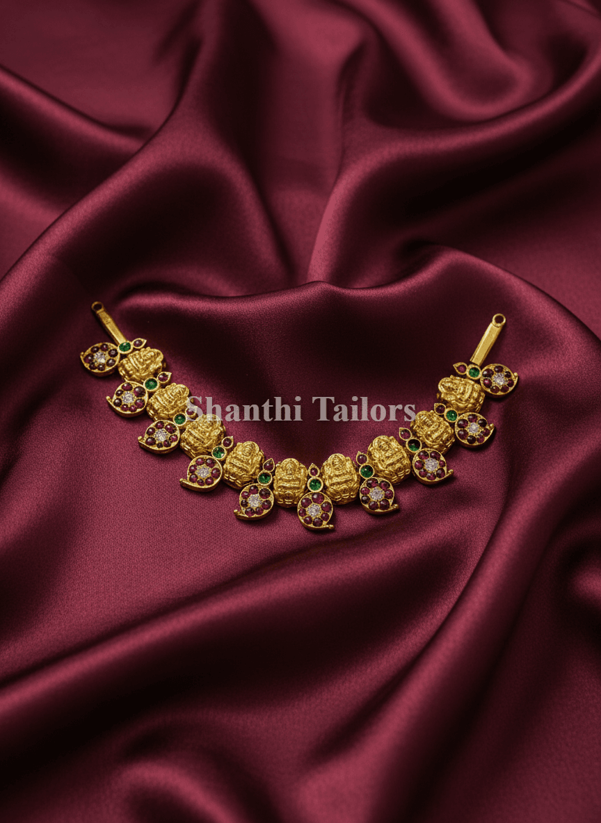 Lakshmi Mango Temple Jewellery Necklace for Bharatanatyam