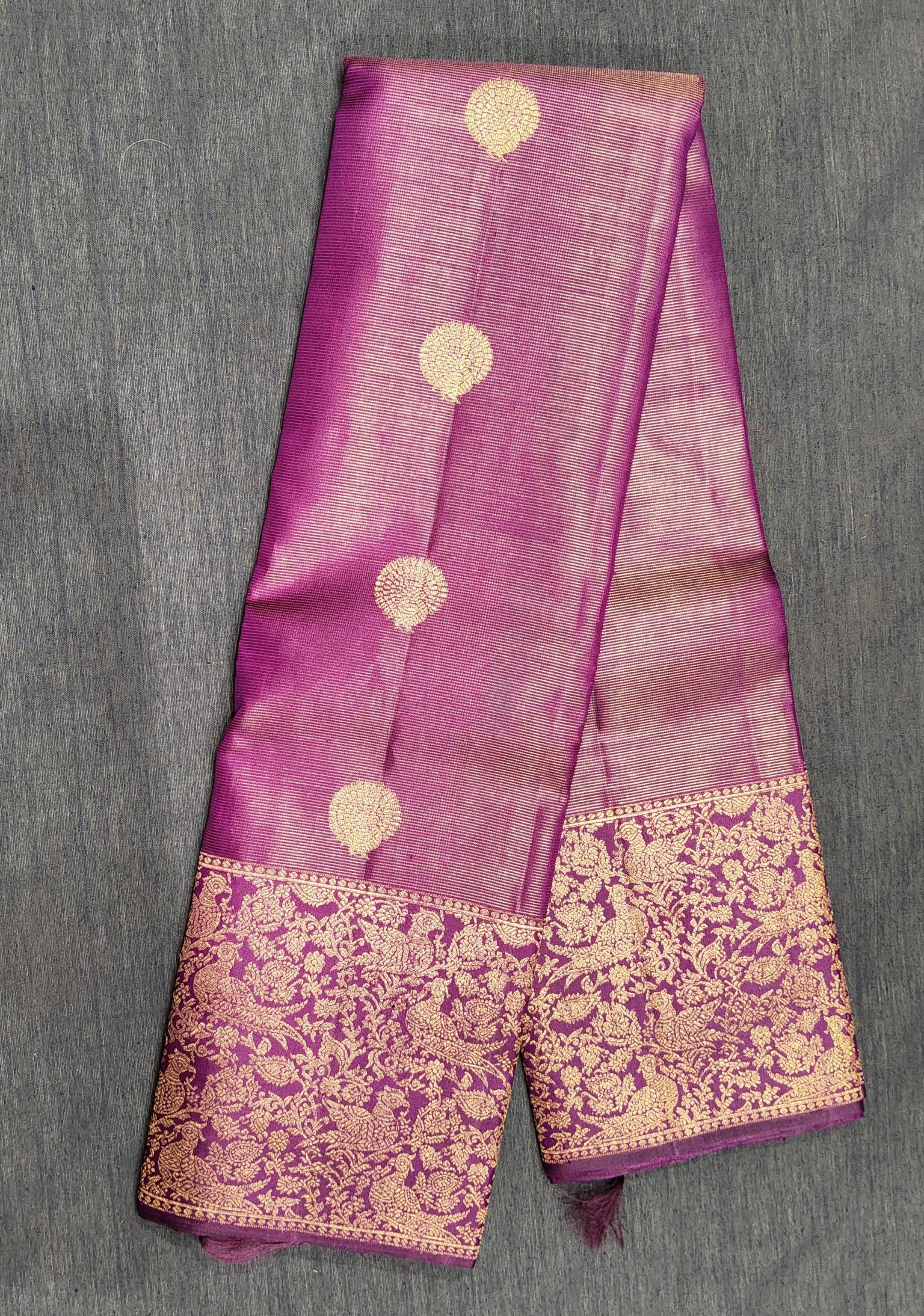 Bharatanatyam Kanchipuram Silk Saree: Vadamalli Vairavoosi Gold Zari