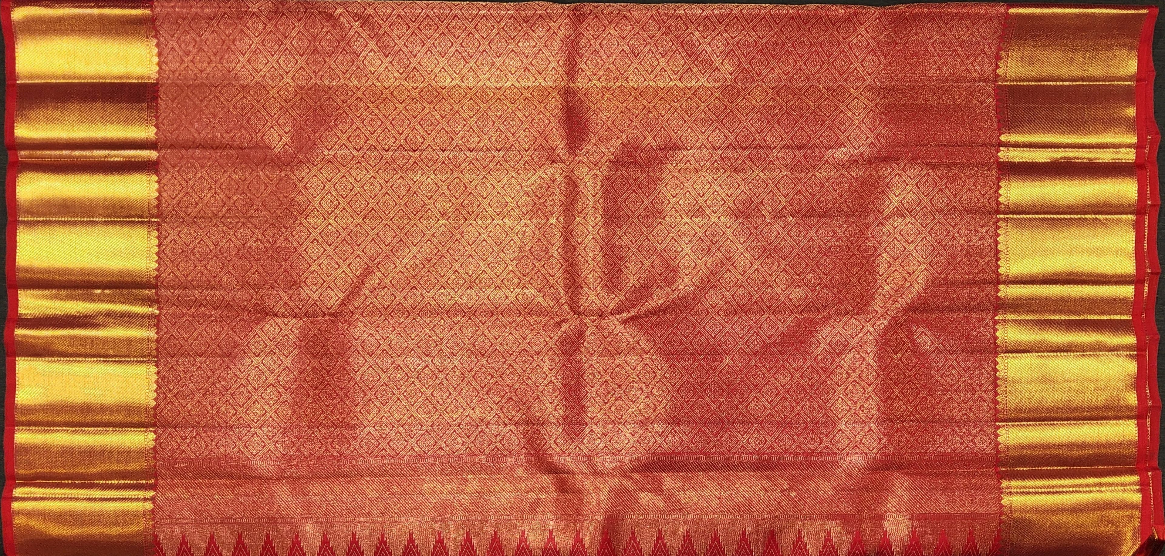 Bharatanatyam Kanchipuram Silk Saree with VairaVoosi Zari