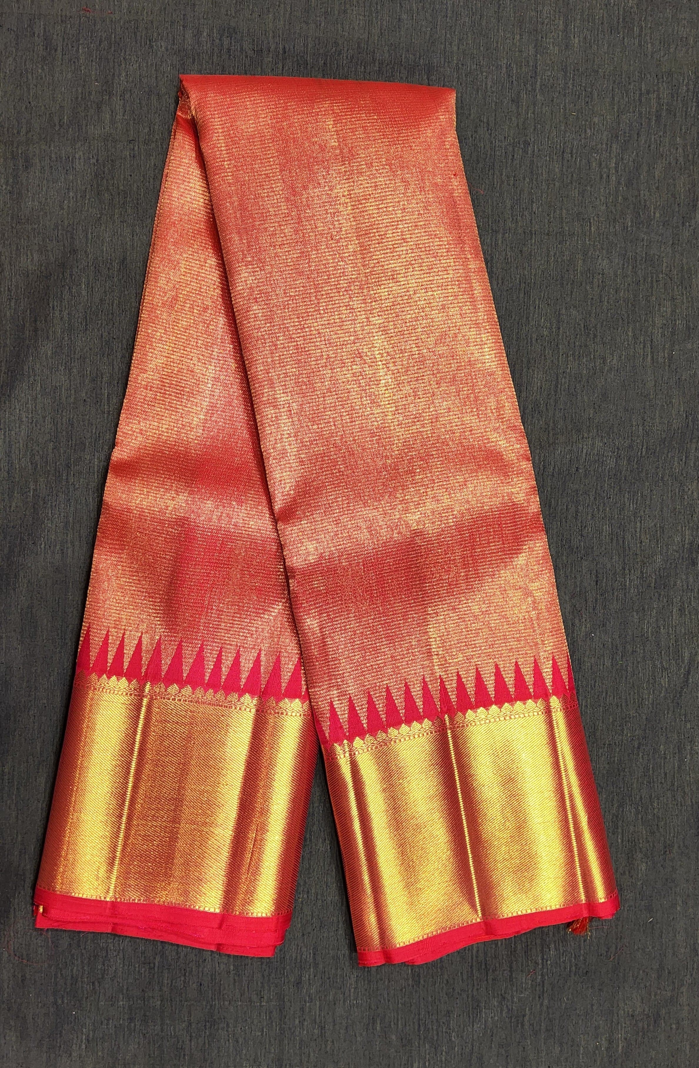 Bharatanatyam Kanchipuram Silk Saree with VairaVoosi Zari