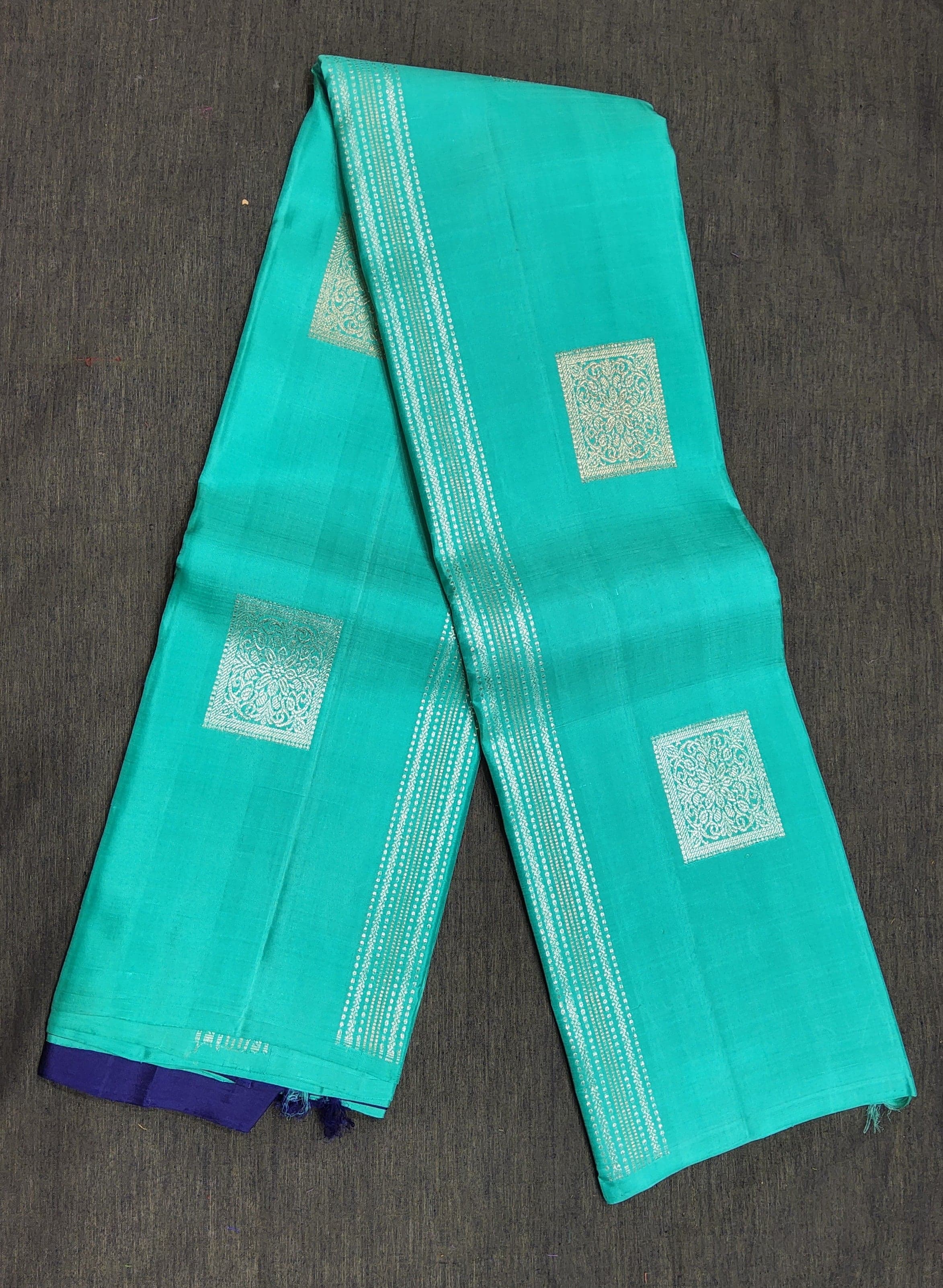 Arangetram Bharatanatyam Kanchipuram Silk Saree - Deep Teal Blue
