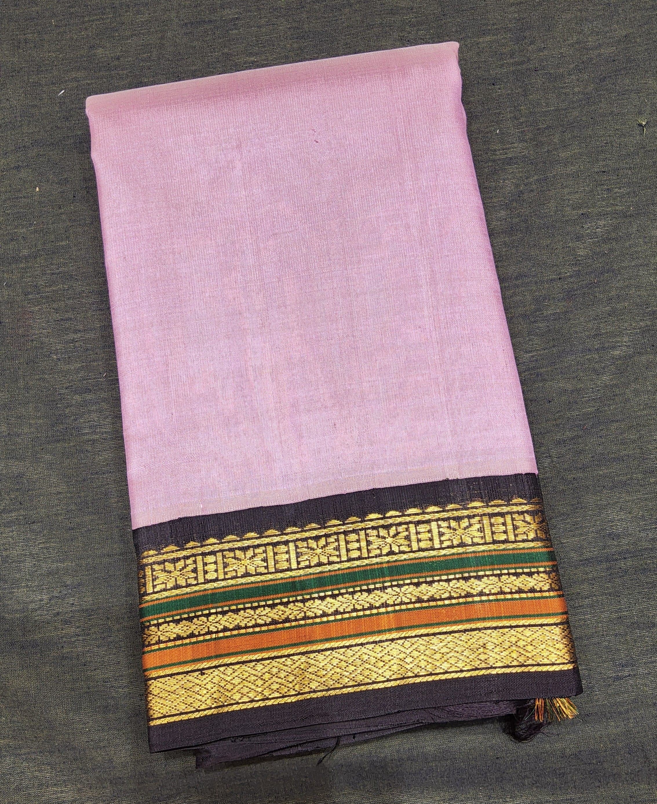 Bharatanatyam Kanchipuram Silk Saree - Jet Black & Gold Zari