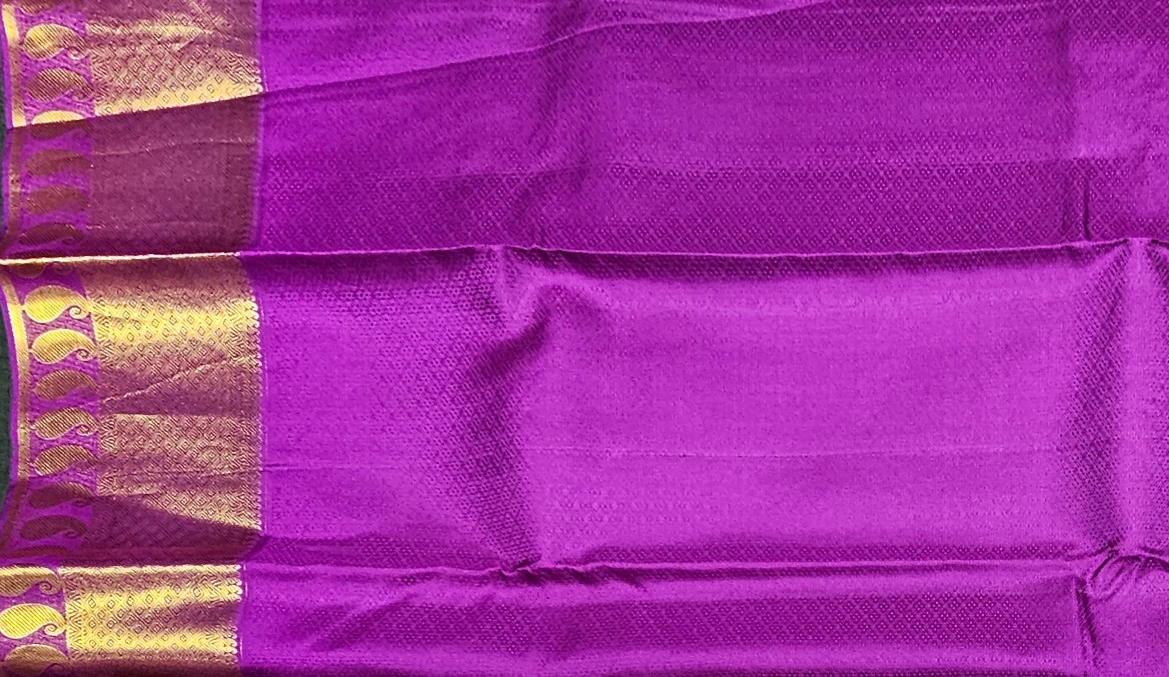 Vadamalli Magenta Kanchipuram Silk Saree for Bharatanatyam Arangetram