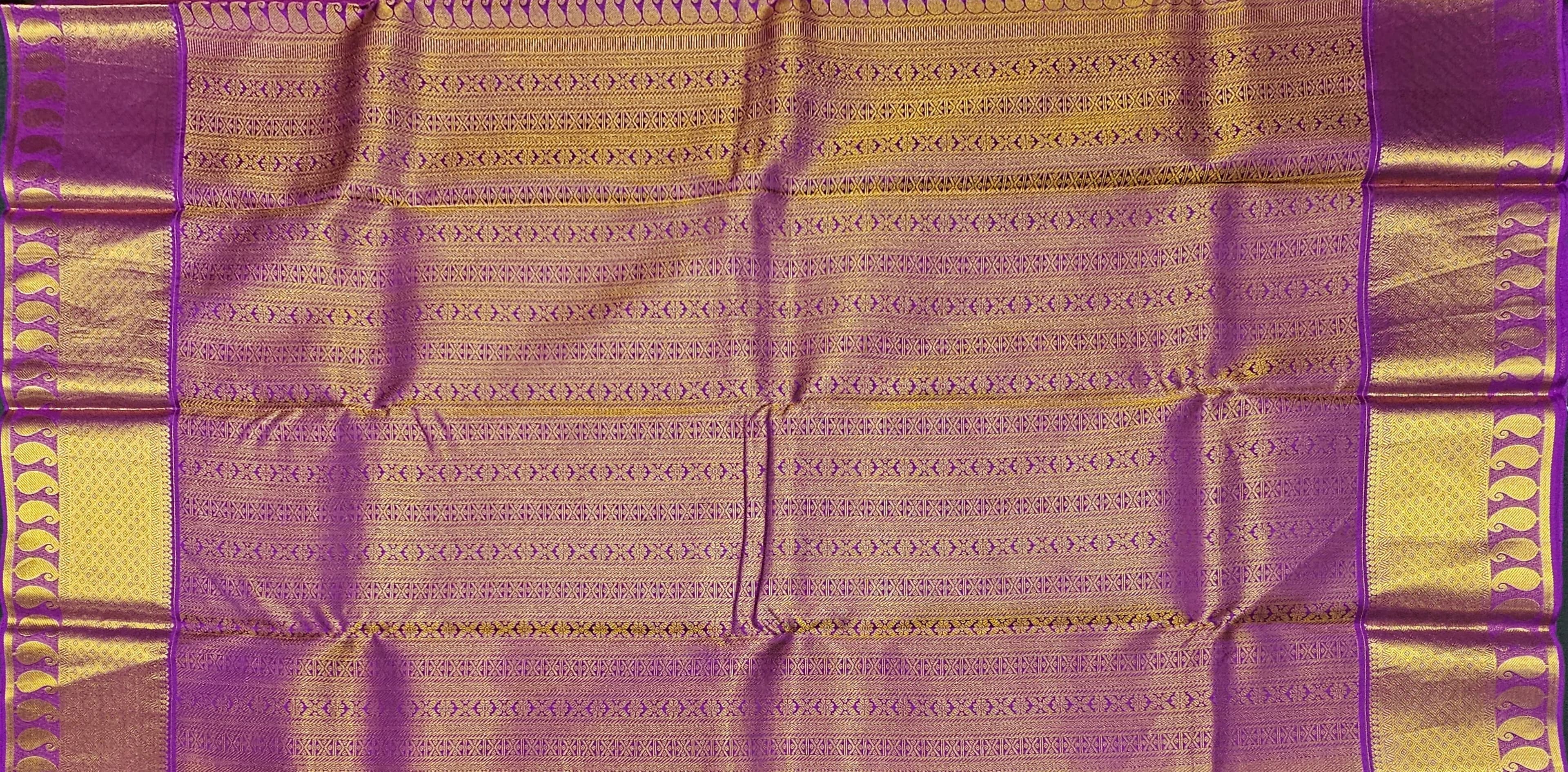 Vadamalli Magenta Kanchipuram Silk Saree for Bharatanatyam Arangetram