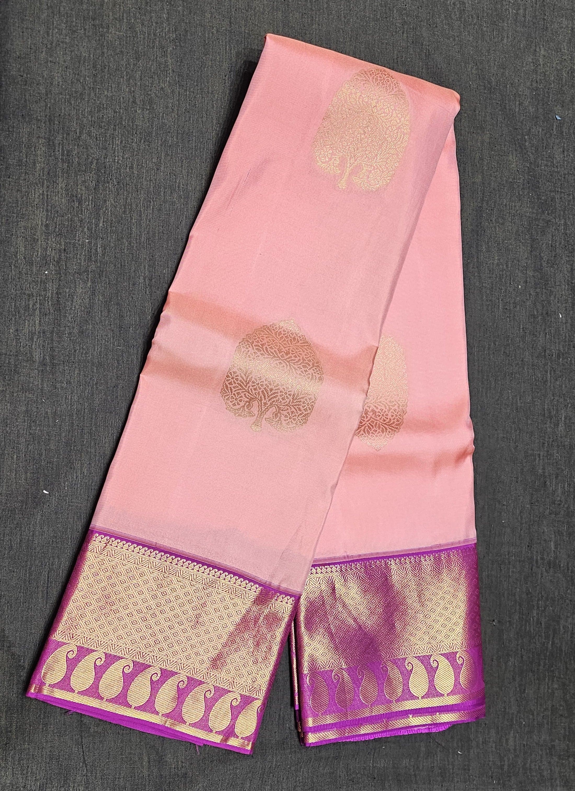 Vadamalli Magenta Kanchipuram Silk Saree for Bharatanatyam Arangetram