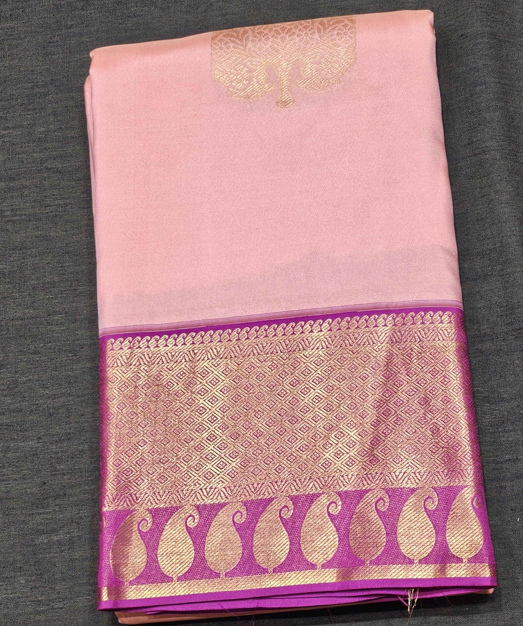 Vadamalli Magenta Kanchipuram Silk Saree for Bharatanatyam Arangetram