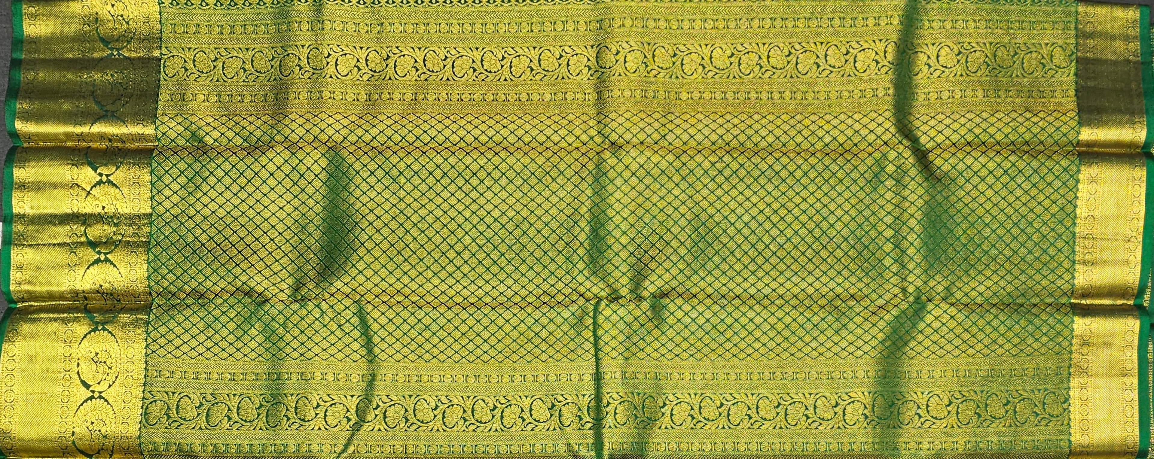 Arangetram Kanchipuram Silk Saree: Emerald Green Gold Zari