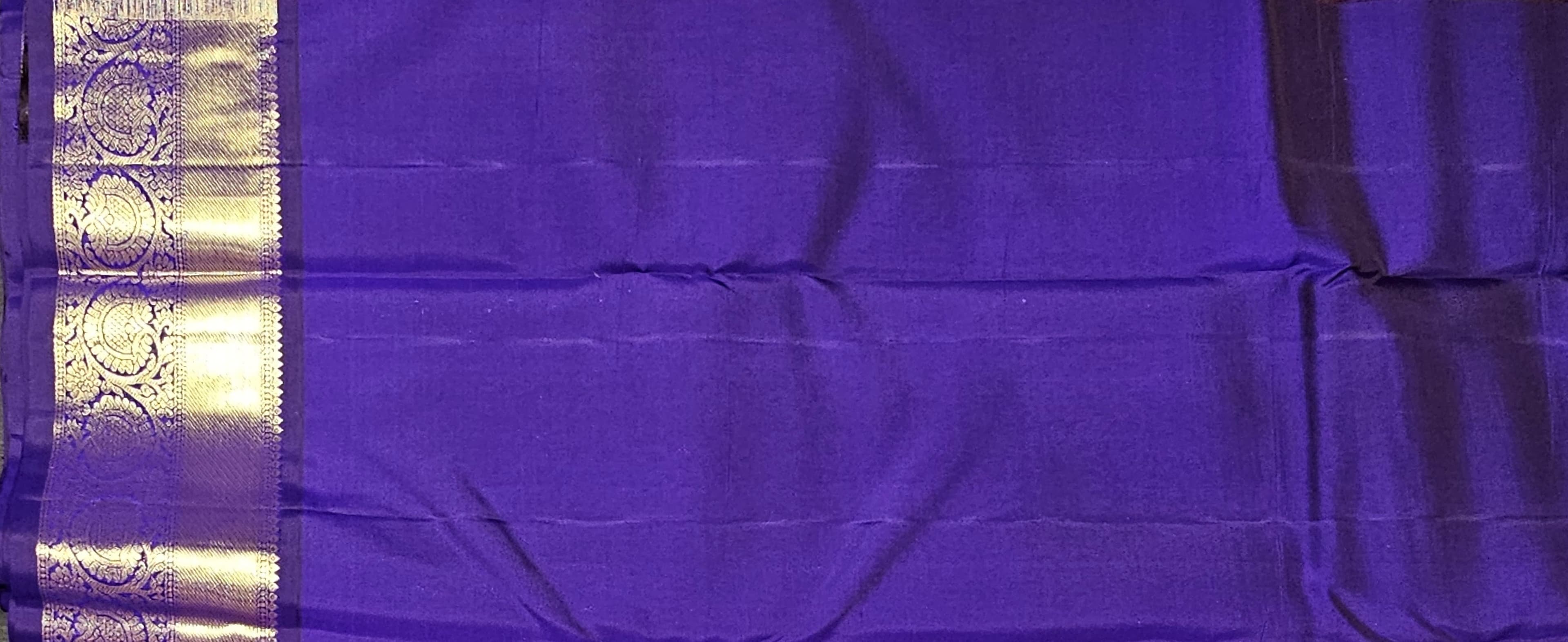 Bharatanatyam Kanchipuram Silk Saree - Deep Royal Purple
