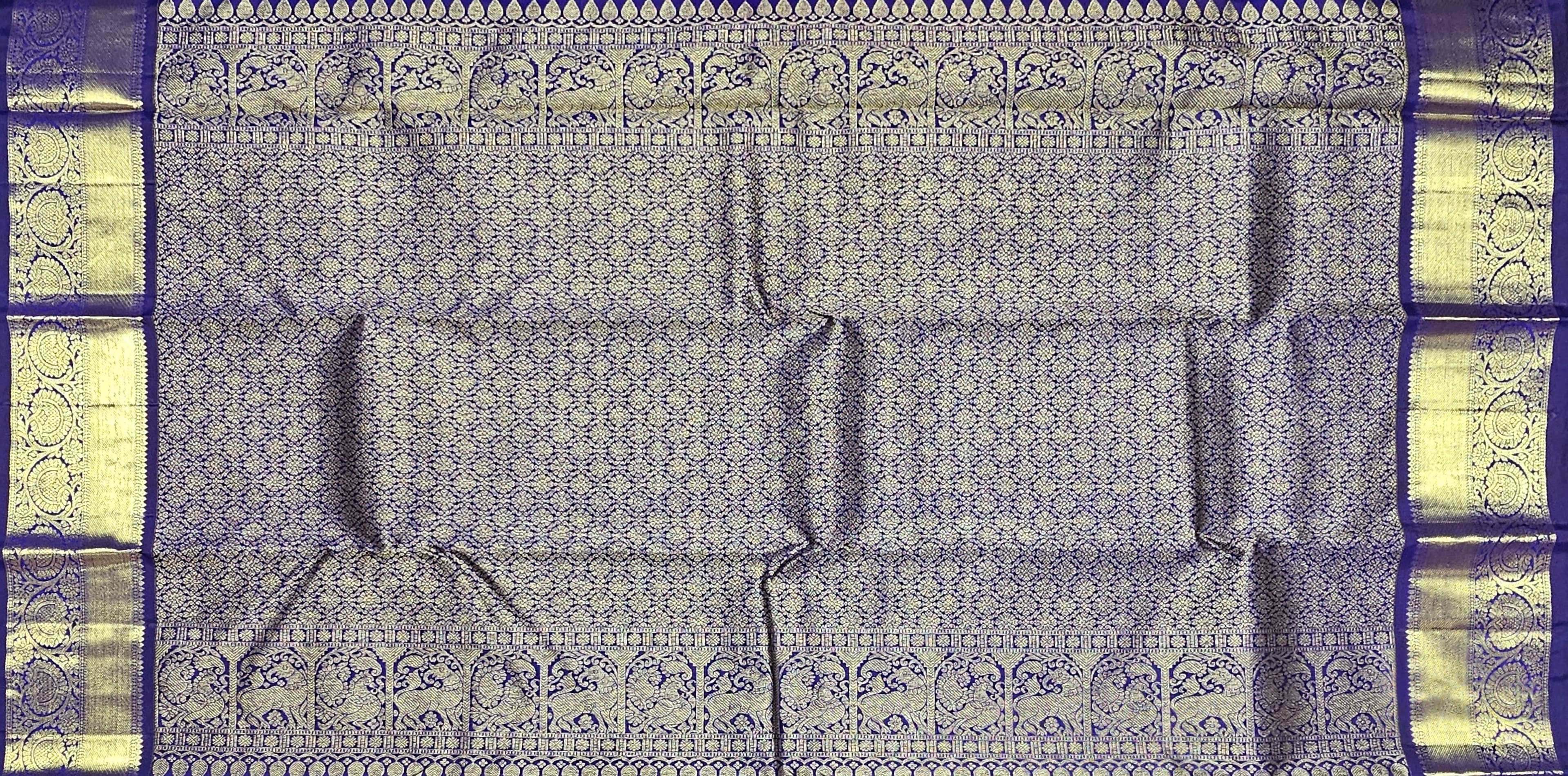 Bharatanatyam Kanchipuram Silk Saree - Deep Royal Purple