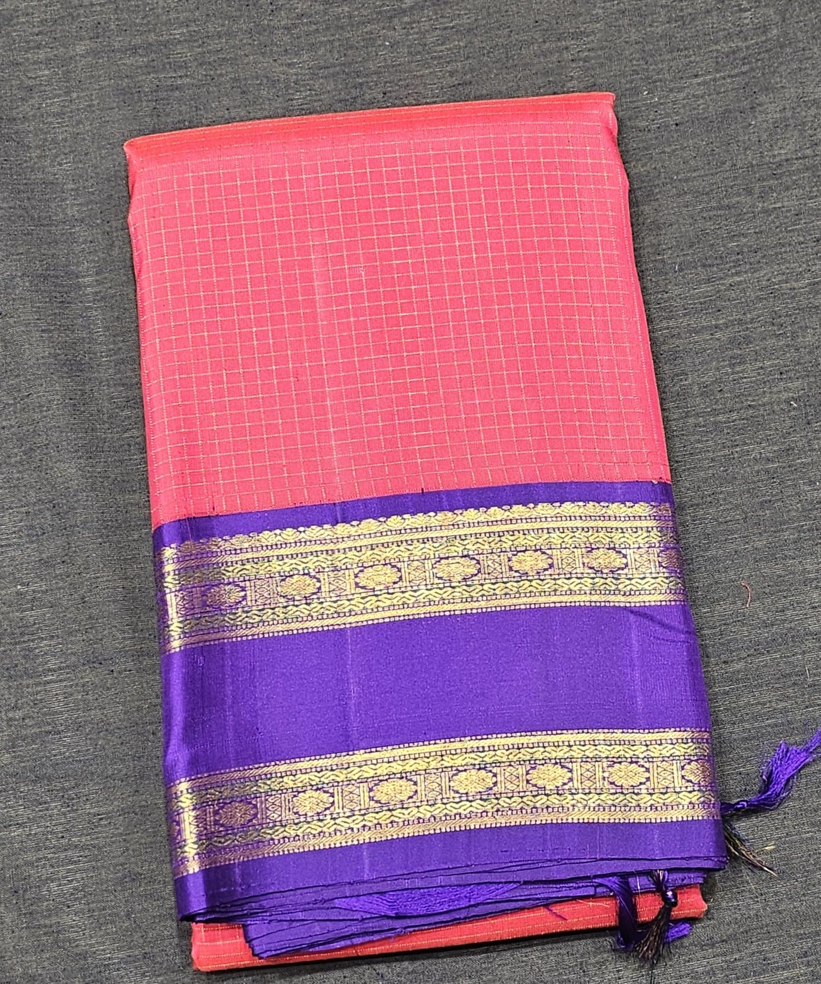 Red with Purple | Kanchipuram Silk Saree | Bharathanatyam & Arangetram | SESS23