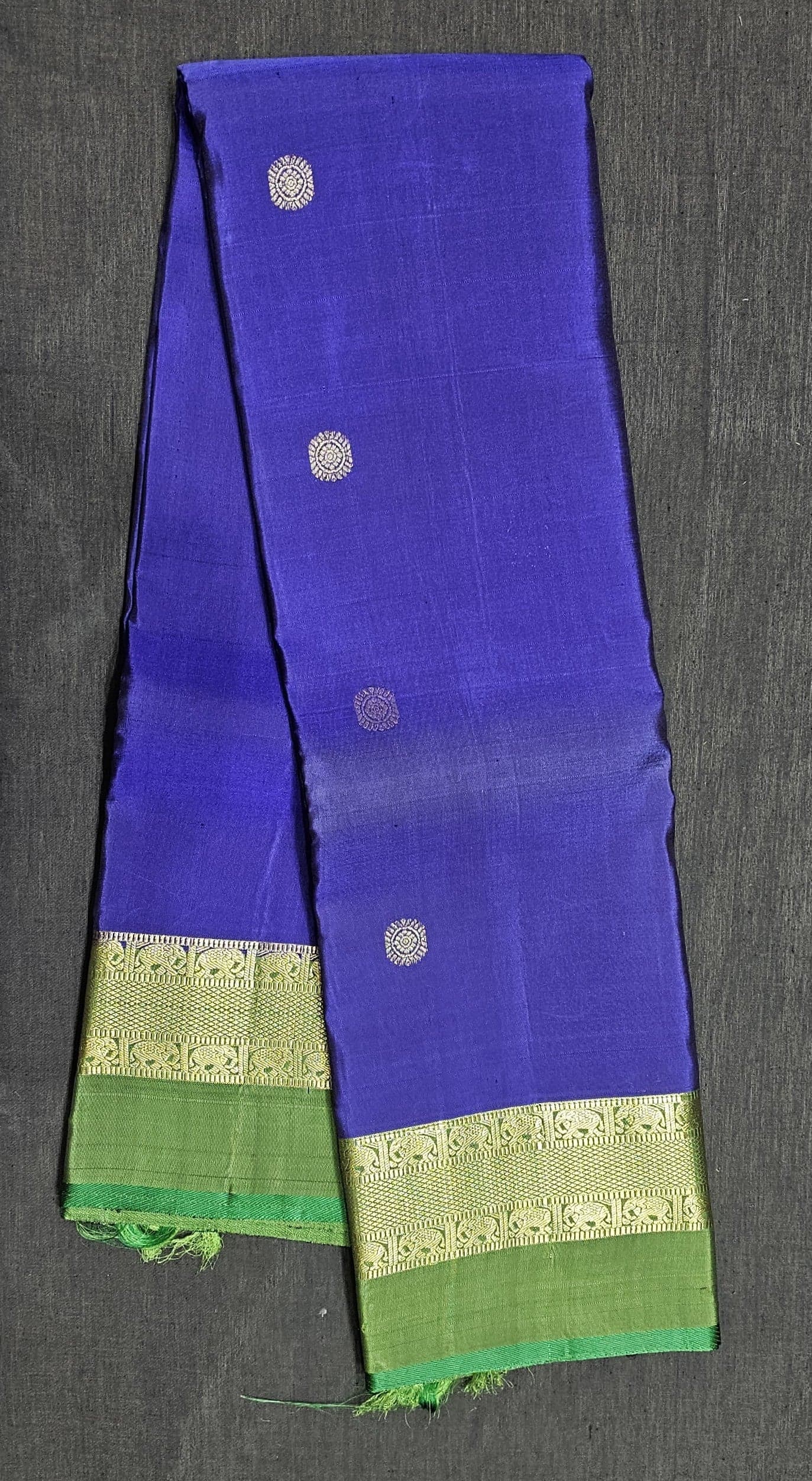 Arangetram Kanchipuram Silk Saree: Emerald Green Bharatanatyam Dress