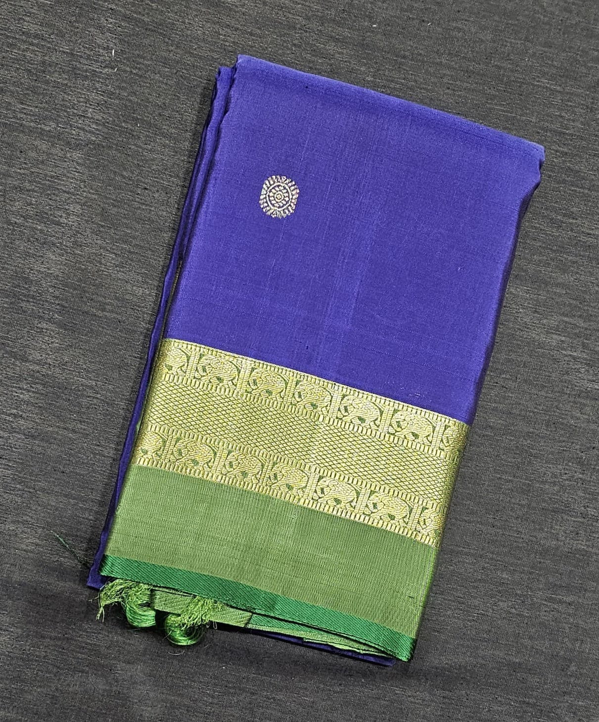 Royal Blue with Green | Kanchipuram Silk Saree | Arangetram | SPR652
