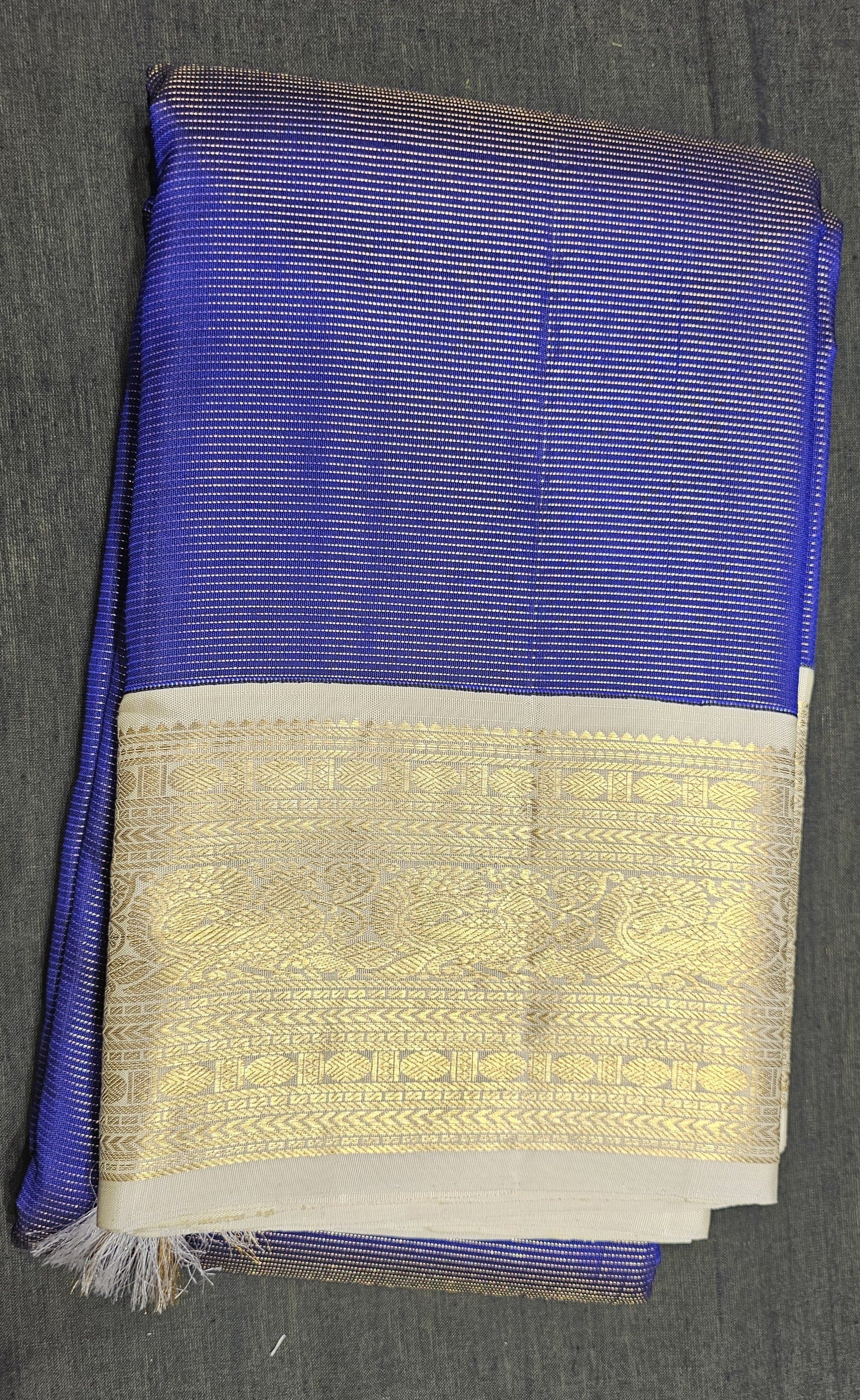 Royal Blue with Off White | Kanchipuram Silk Saree | Arangetram | SESS34