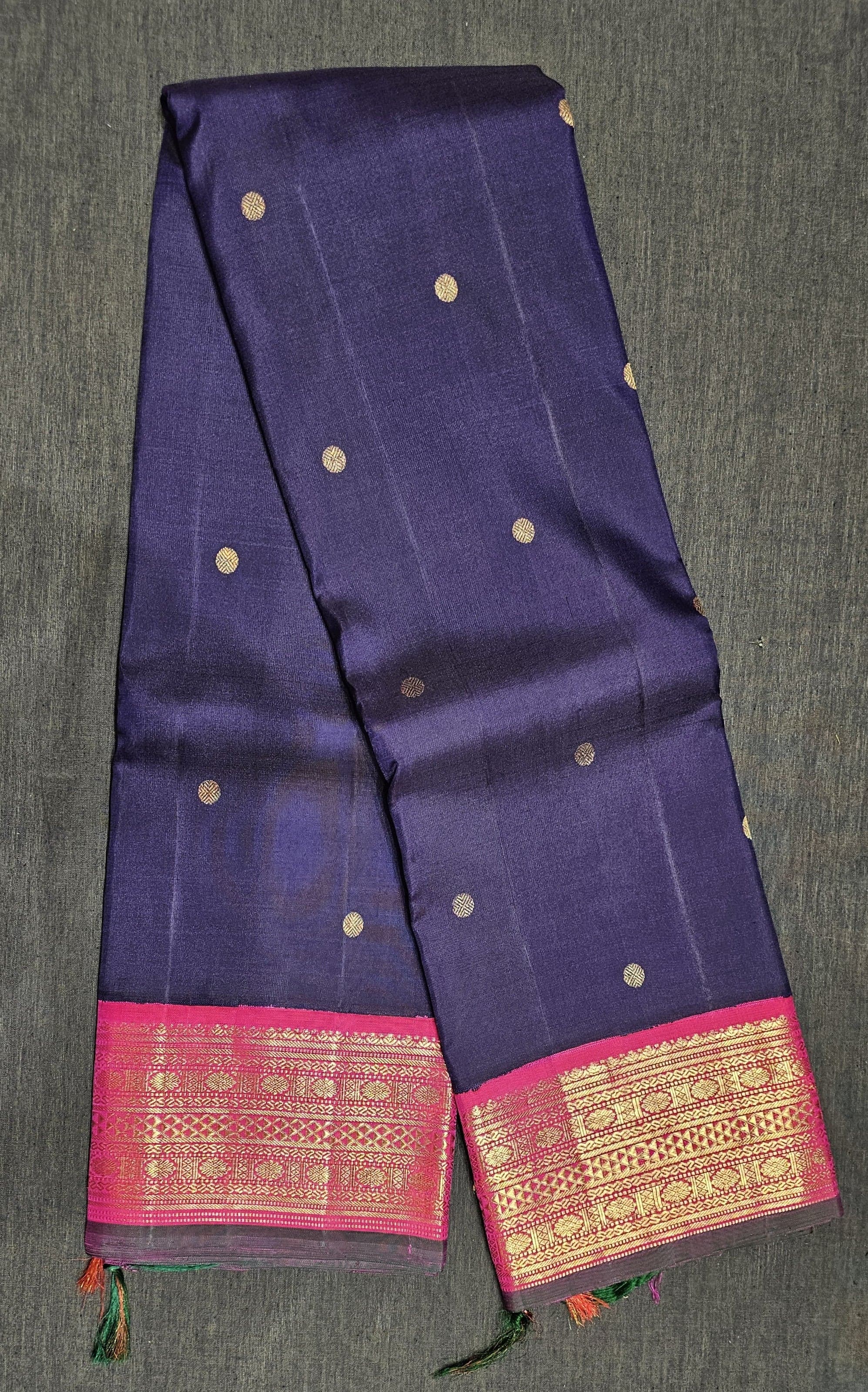 Vibrant Pink Kanchipuram Silk Saree for Arangetram & Bharatanatyam