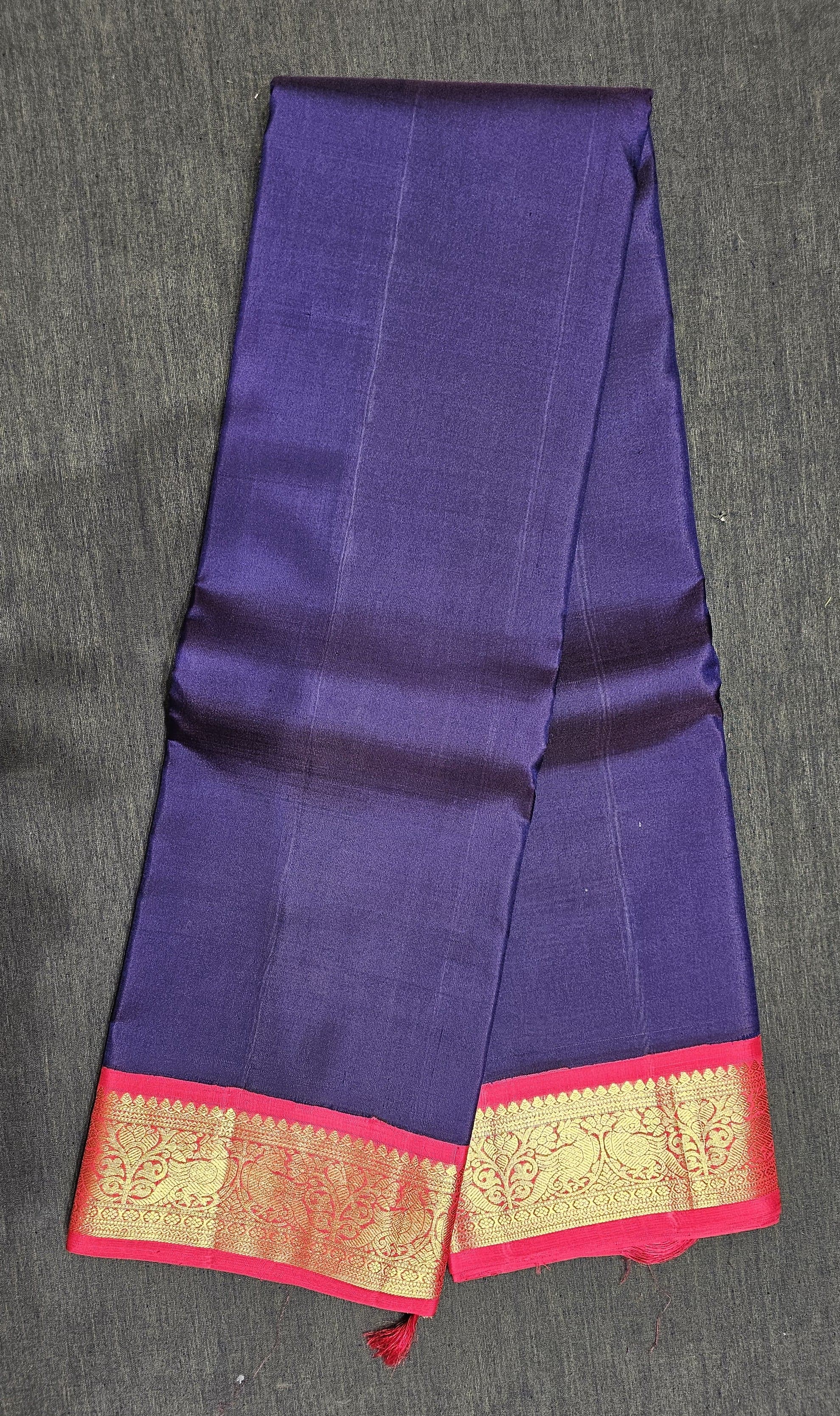 Kanchipuram Red Silk Saree for Bharatanatyam Arangetram