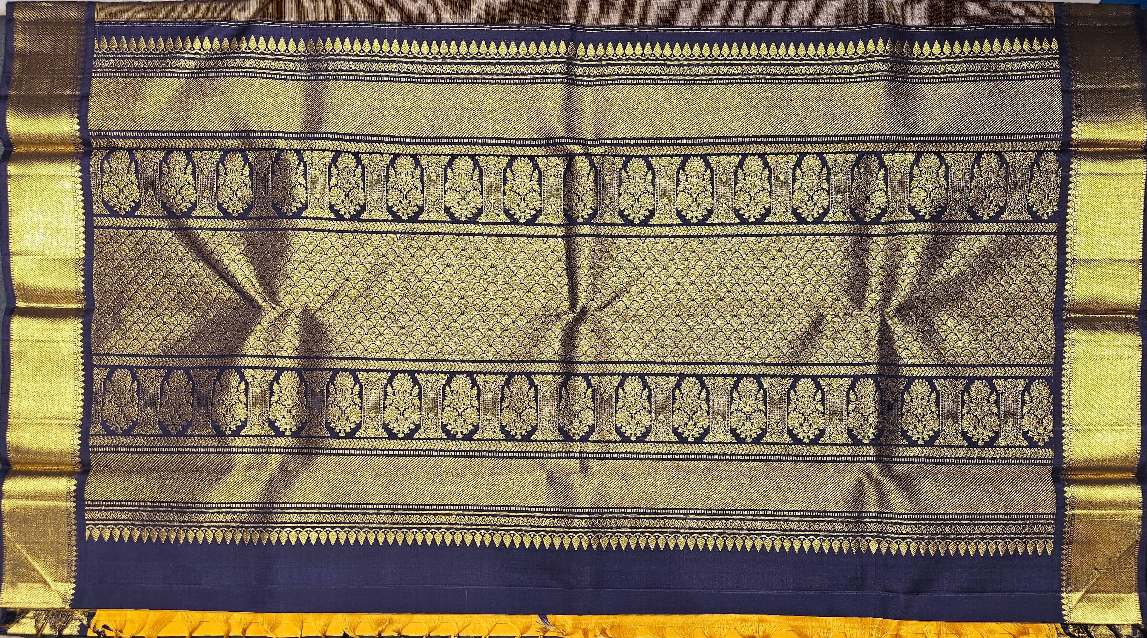 Black and gold Kanchipuram, authentic silk saree, dharmavaram pattu sarees inspiration