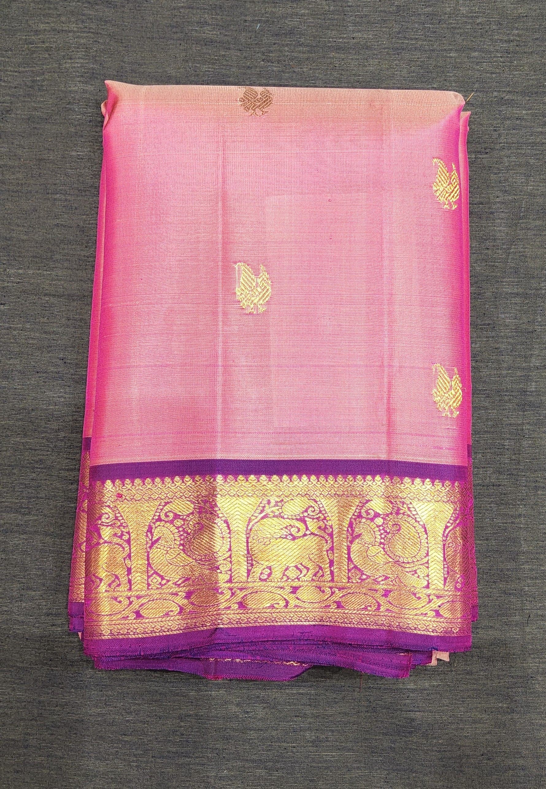 Onion Pink with Vadamalli | Kanchipuram Silk Saree | Arangetram |  SESS74