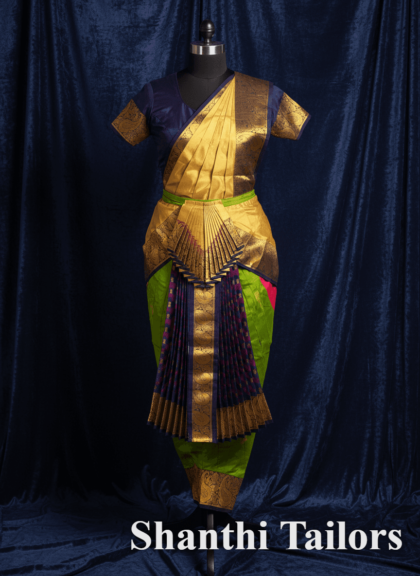Green with multi Colour | Readymade Pant Costume | Bharathanatyam | DMS | F167