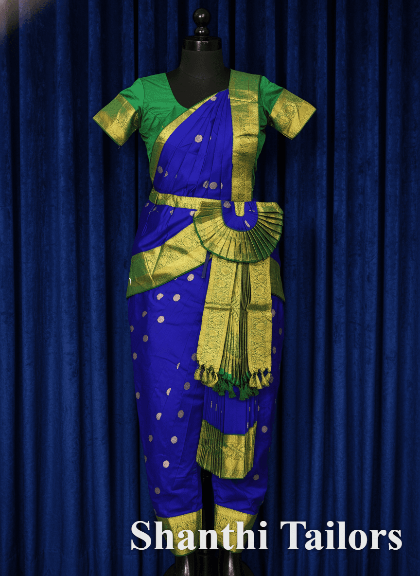 Blue with Green | Readymade Pant Costume | Bharathanatyam | AMS | H164