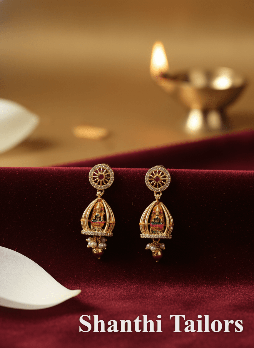 Bharatanatyam Temple Jhumki Earrings | Arangetram Dance Jewellery