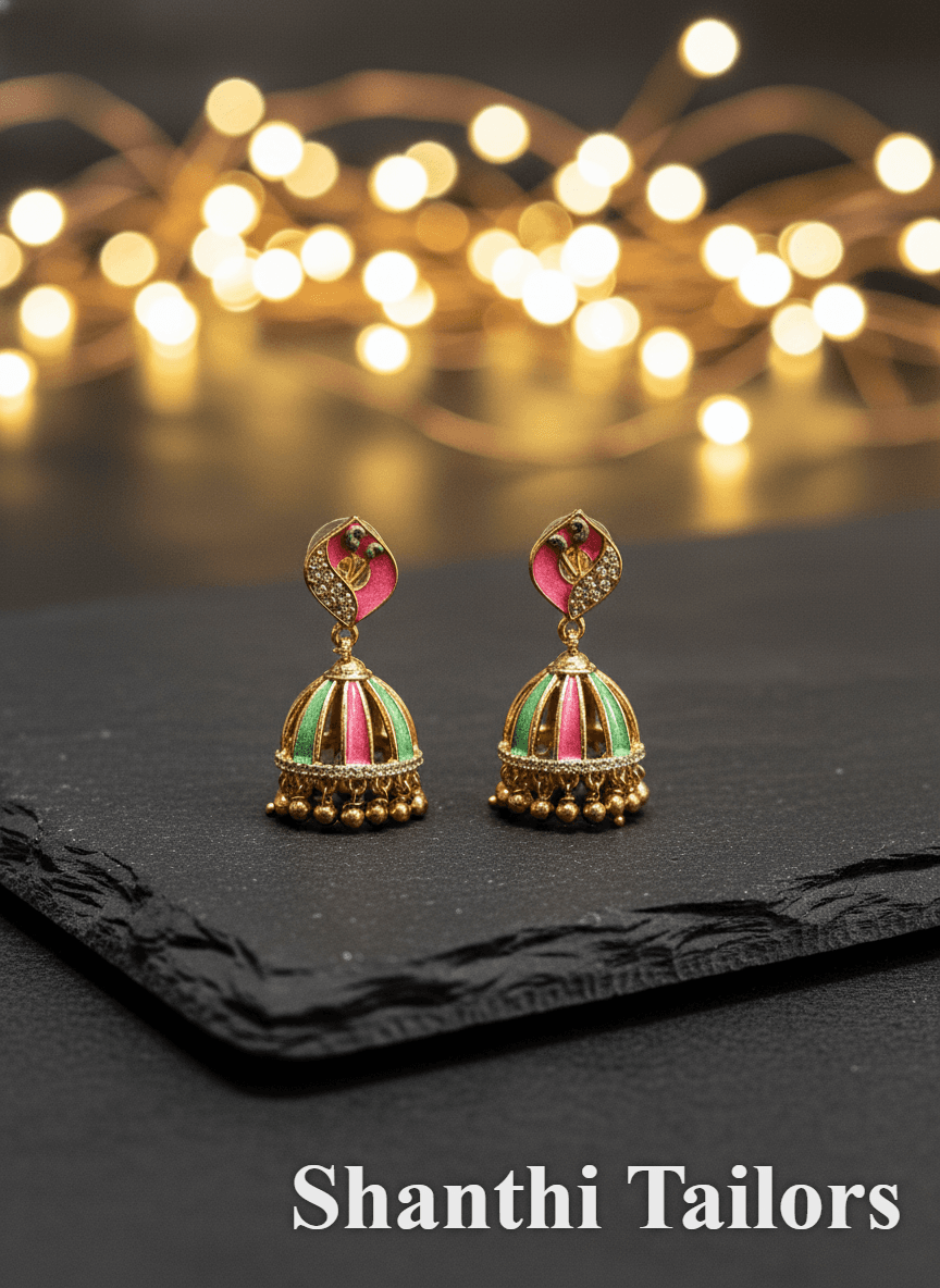 Bharatanatyam Temple Jhumki Earrings | Arangetram Dance Jewellery