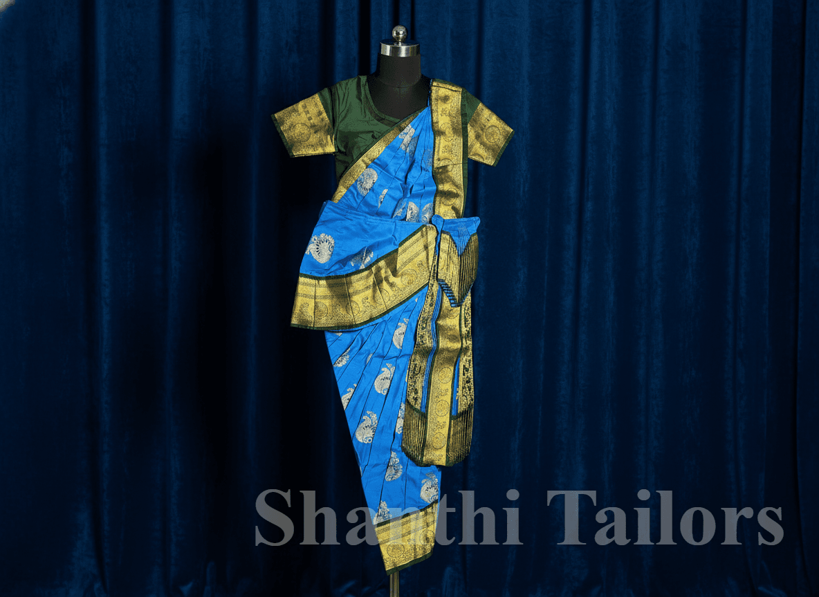 Blue with Green | Readymade Pant Costume | Bharathanatyam | G188 | AMS
