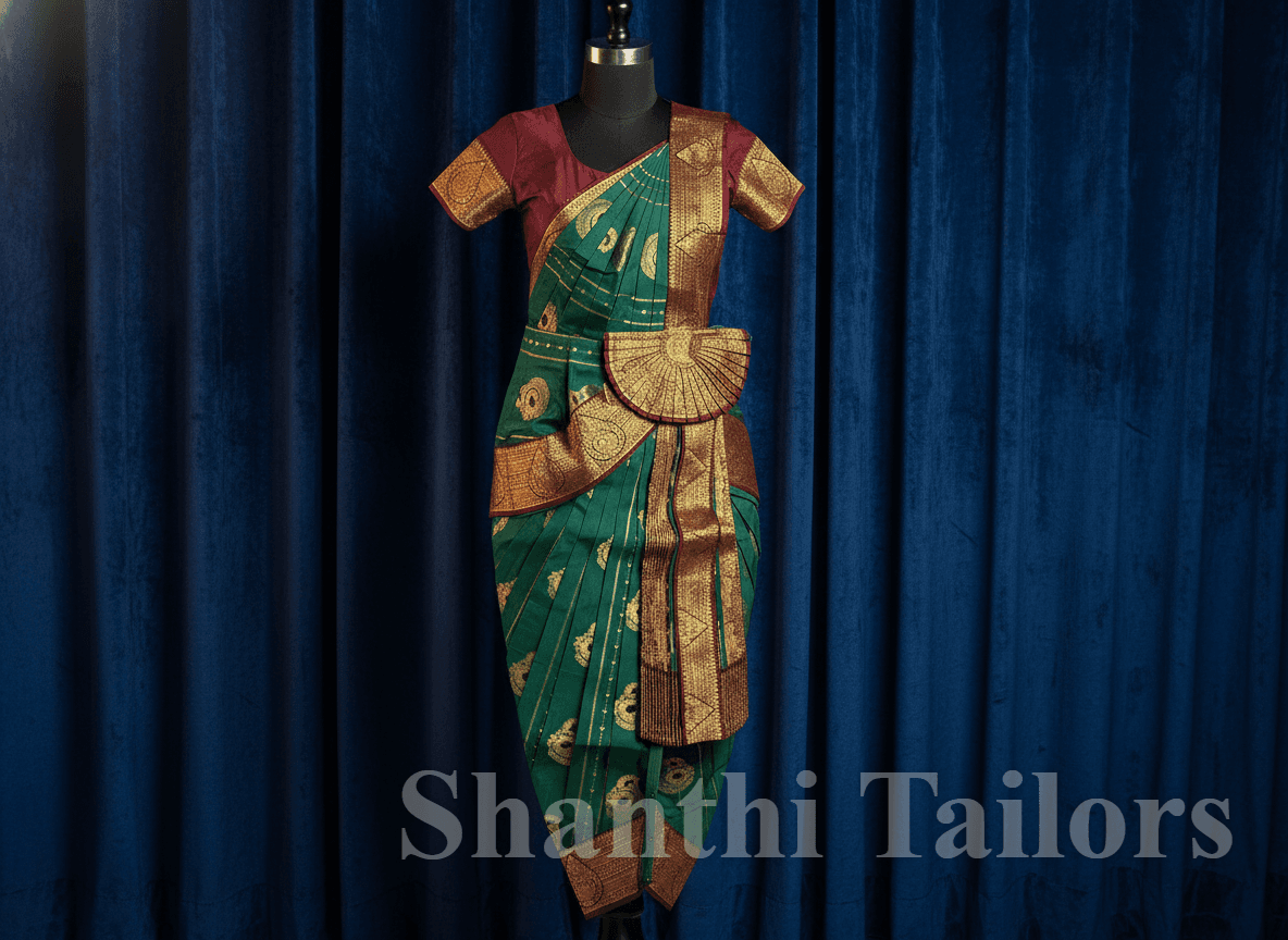 Green with Merron | Readymade Pant Costume | Bharathanatyam | G186 | AMS