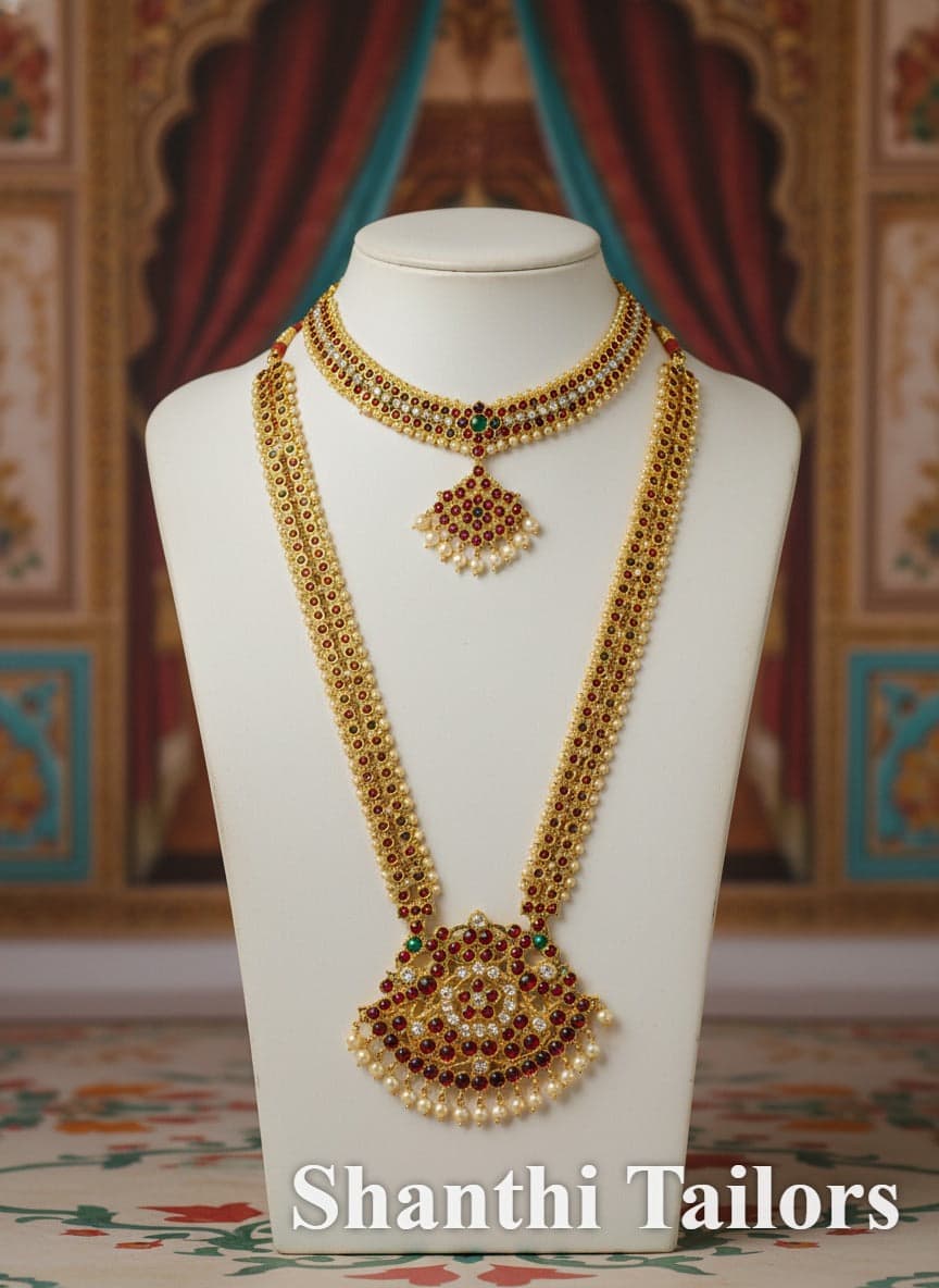 Soundarya Necklace and Kemp Haram Imitation | Jewellery Set