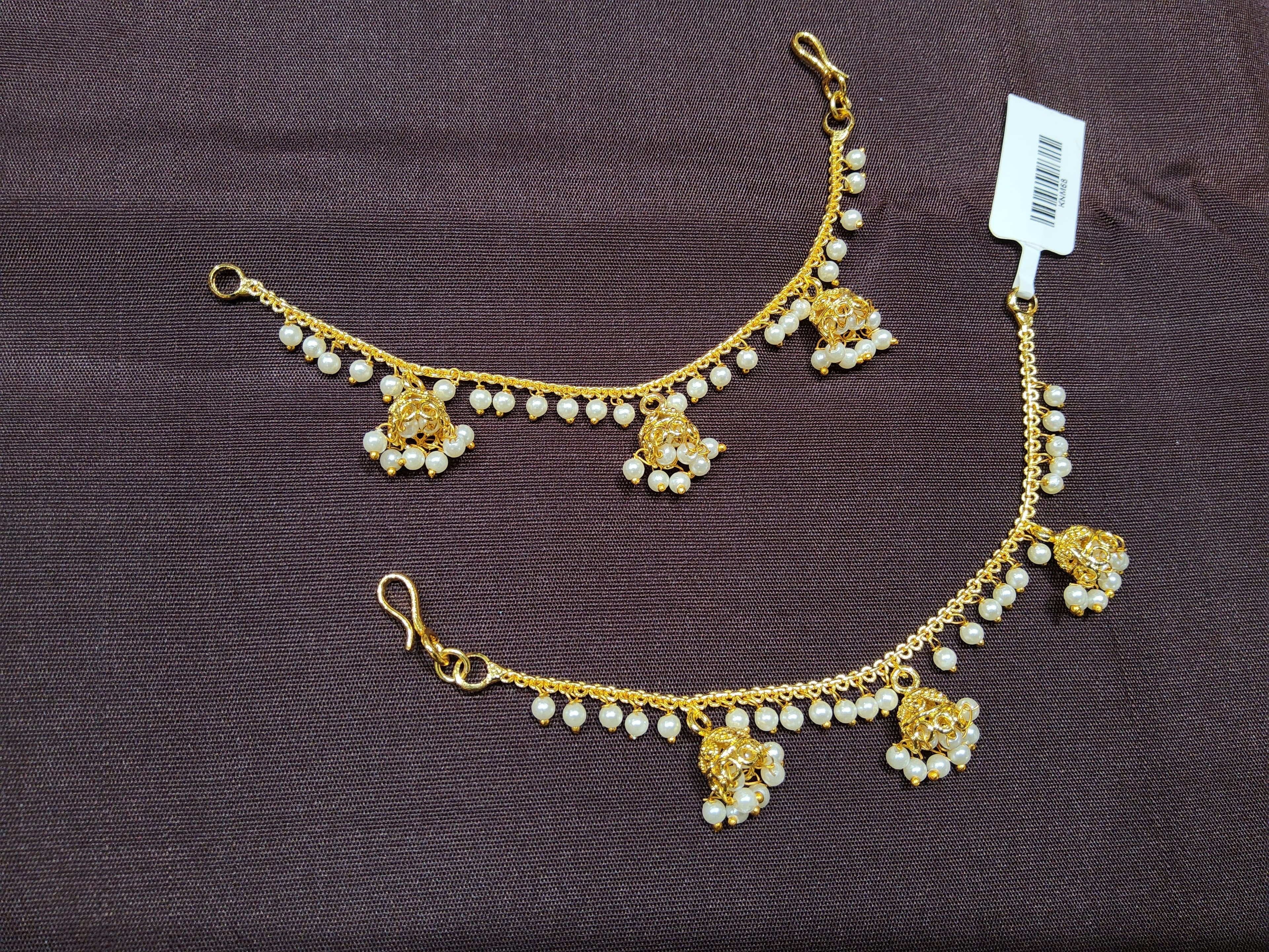 Antique gold Mattal, handcrafted, traditional South Indian bridal jewelry
