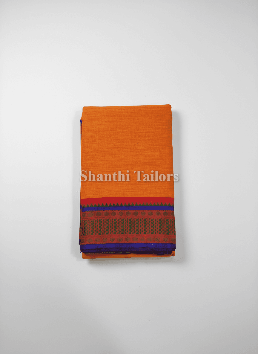 Shanthi Tailors pure cotton practice saree for Bharatanatyam, dance practice saree.