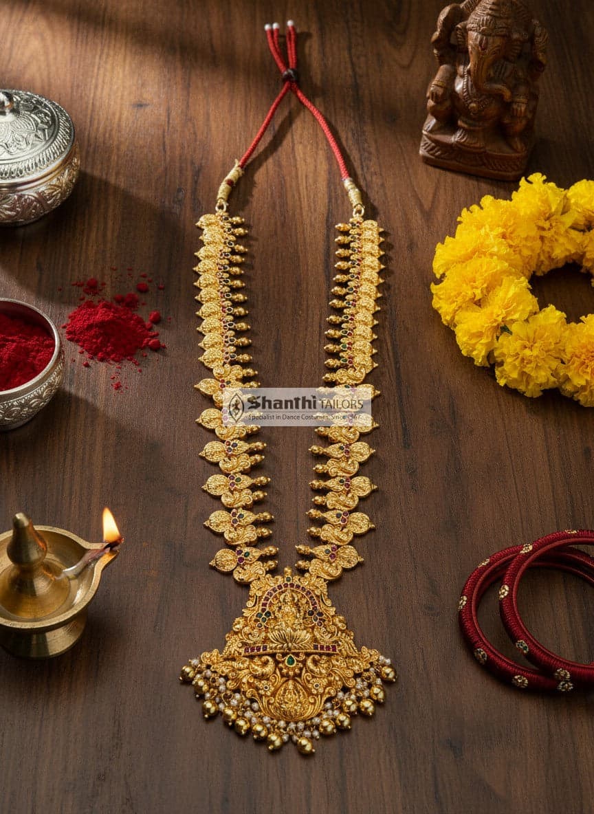 Haram | Original temple jewllery | Long Haram | Lakshmi Haram |