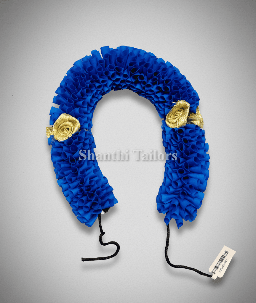 Colour Flowers Cloth: Fabric flower hair accessory, Bharatanatyam costume detail.