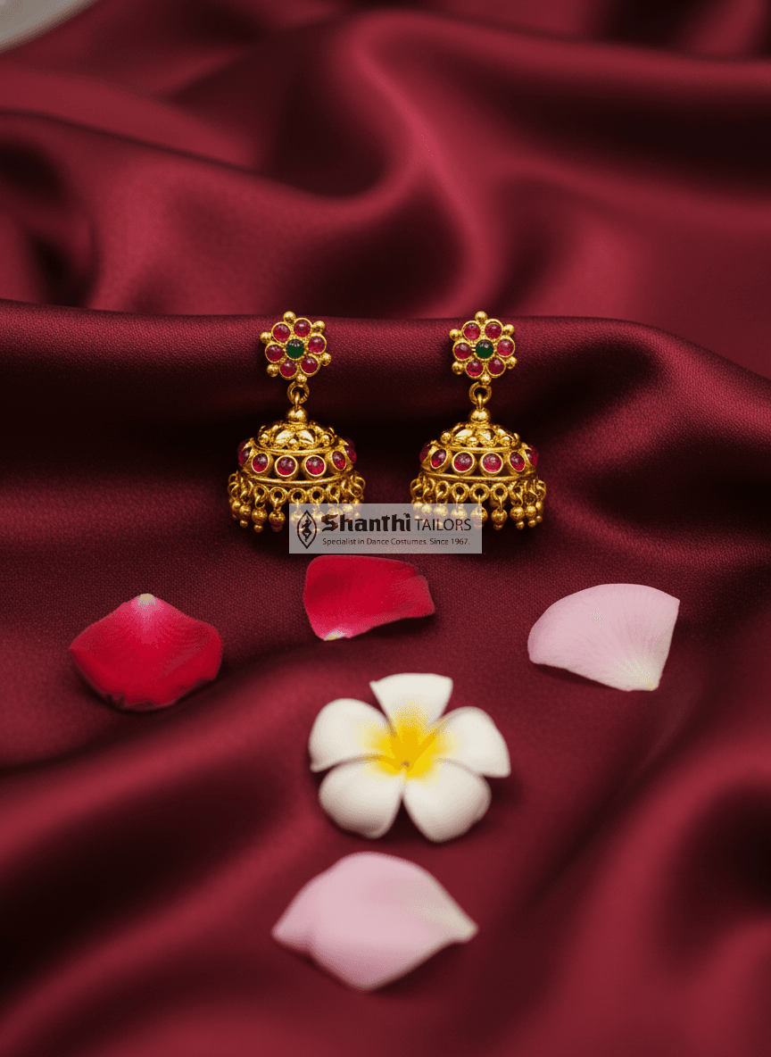 Pink Jummki  | Fashion Jewellery | Earring | SFN09 - earring mattal