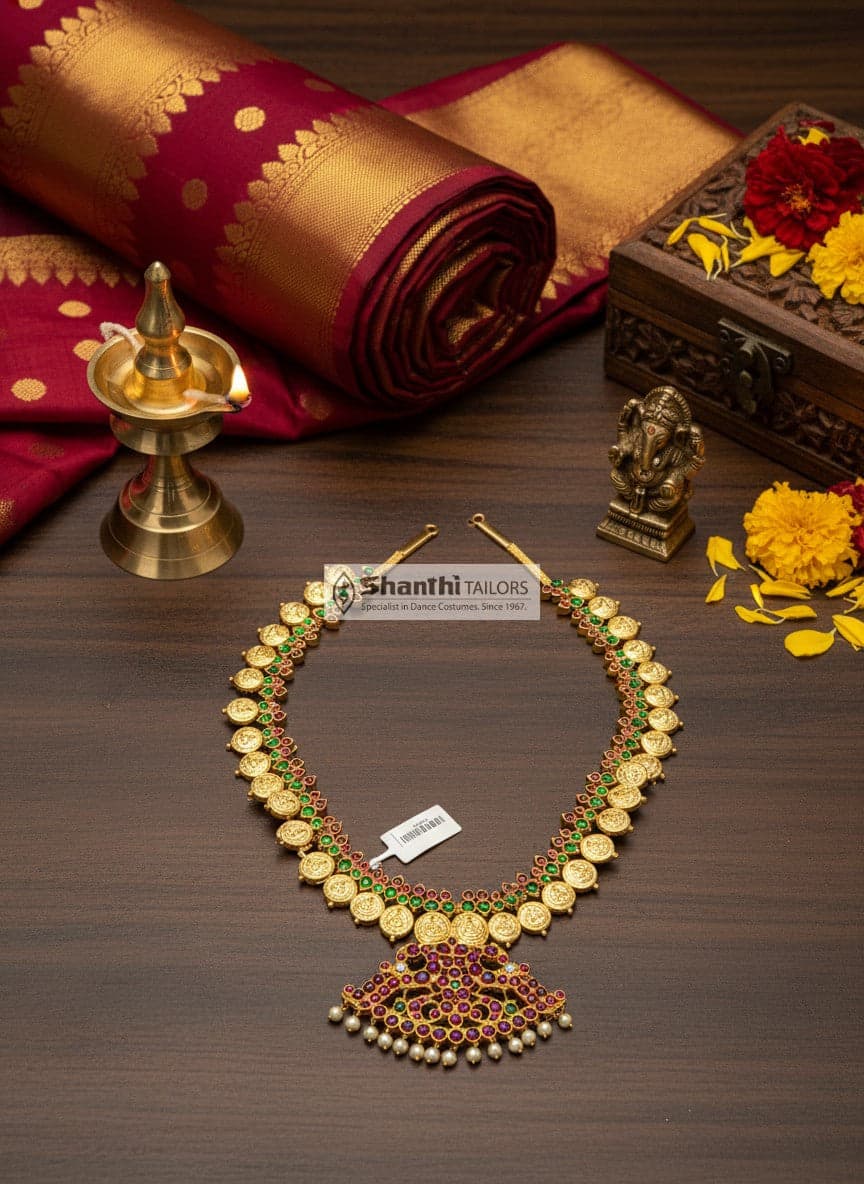Haram | Kasu Mallai | Original temple jewllery | Long Haram | TJSKN1