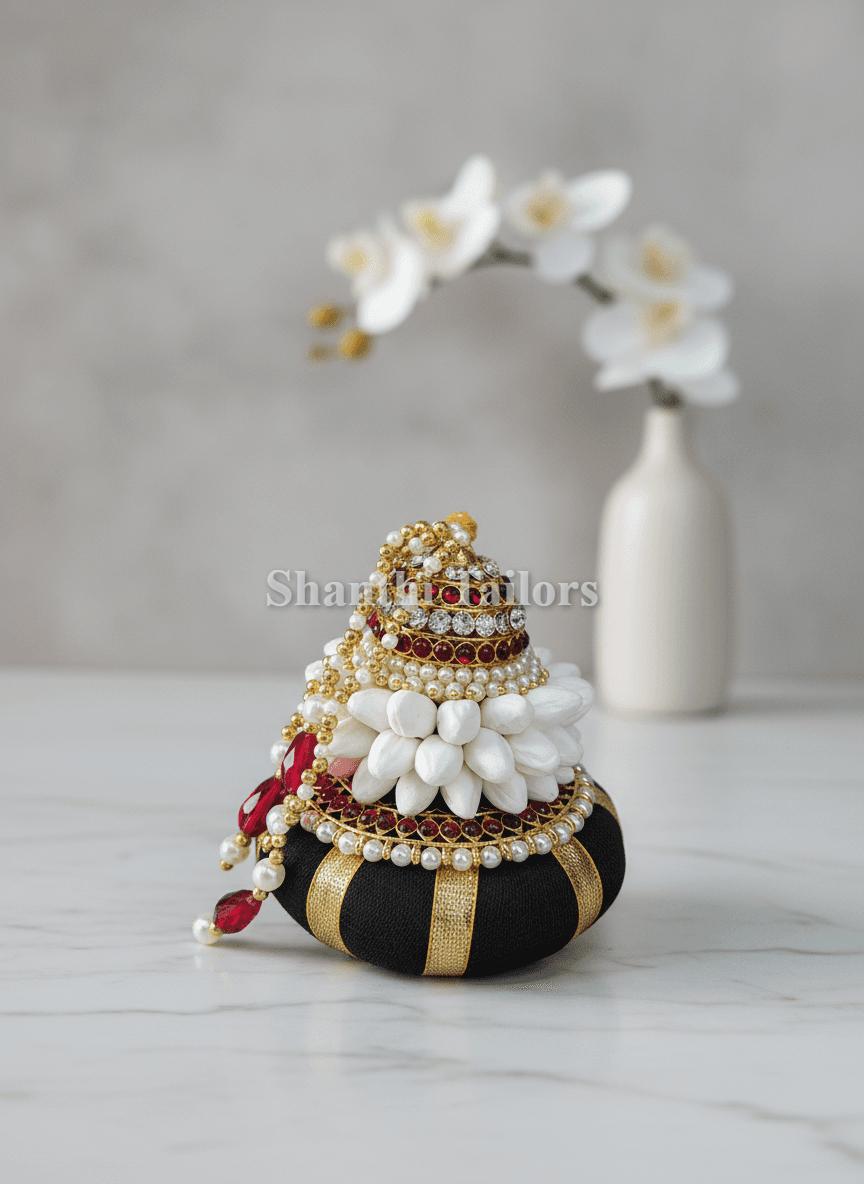 Bharatanatyam Andal Kondai hair piece with jasmine, traditional dance costume accessory