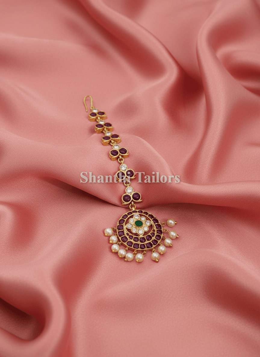 Drops Chutty | Tikka | Original Temple Jewellery | TJAYY36