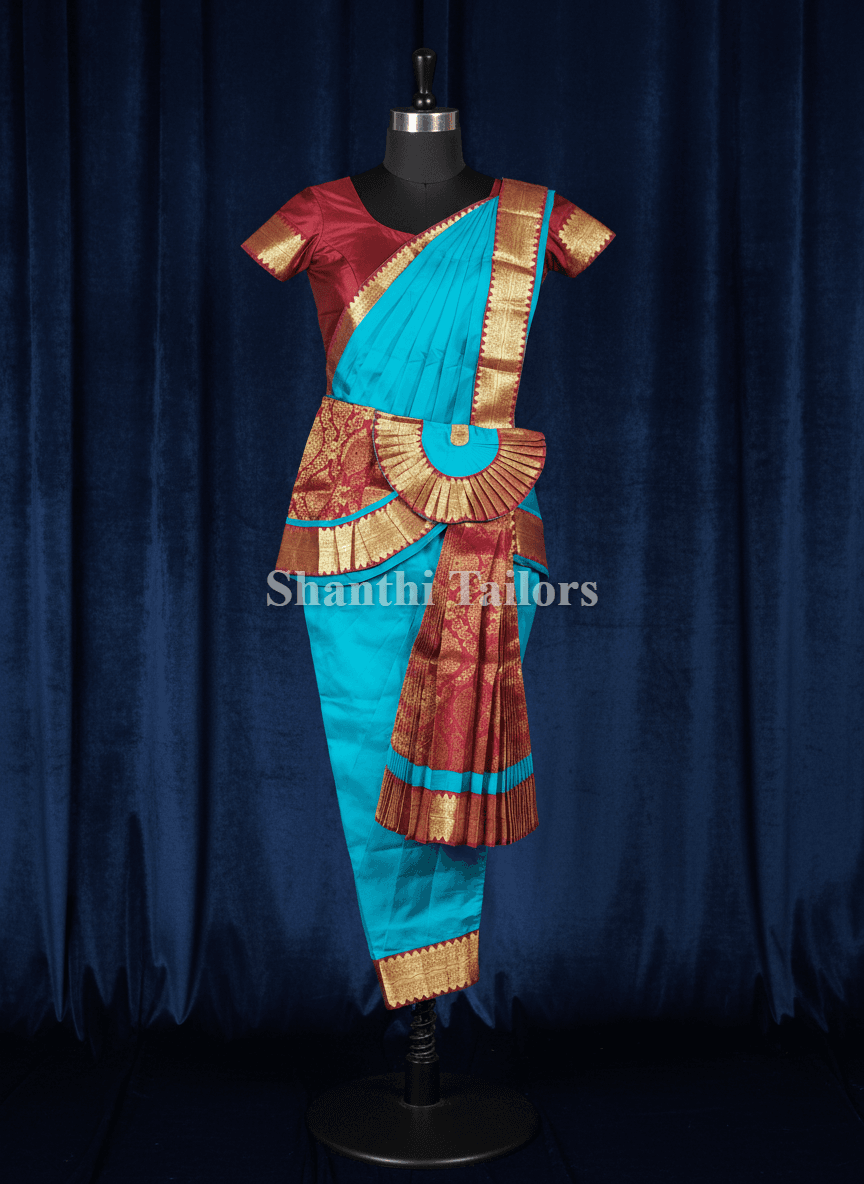 Sea Blue with Meroon | Readymade  Pant costume | SSD | Bharatnatyam | G133
