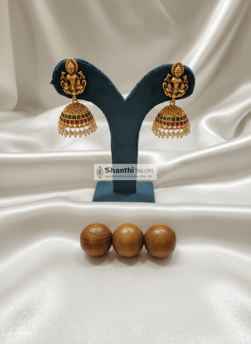 Gold Haram Necklace: Fashion jewelry for Bharatanatyam, Kuchipudi dance costume