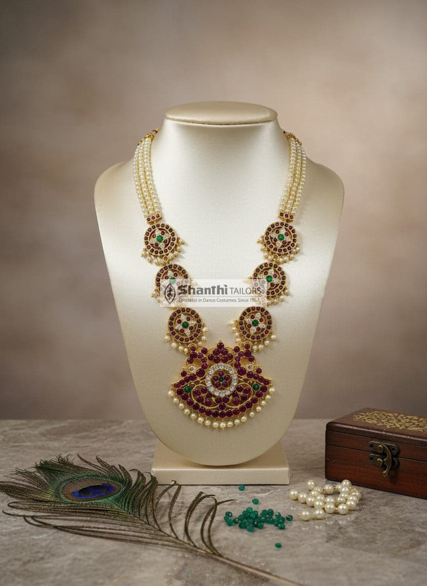 Haram | Round Haram Dollar pattakkam | Copper Jewellery | Long Haram | NJ128