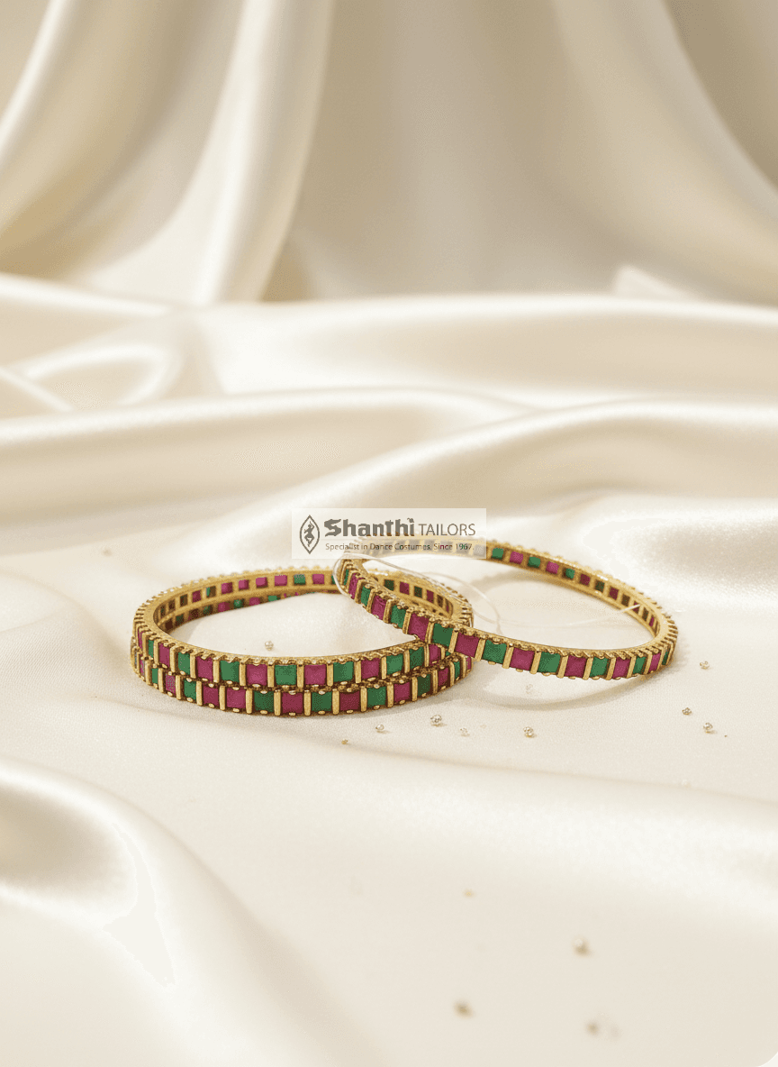 Green and Pink Square Bangle | Fashion Jewellery | Bangle | SFN16