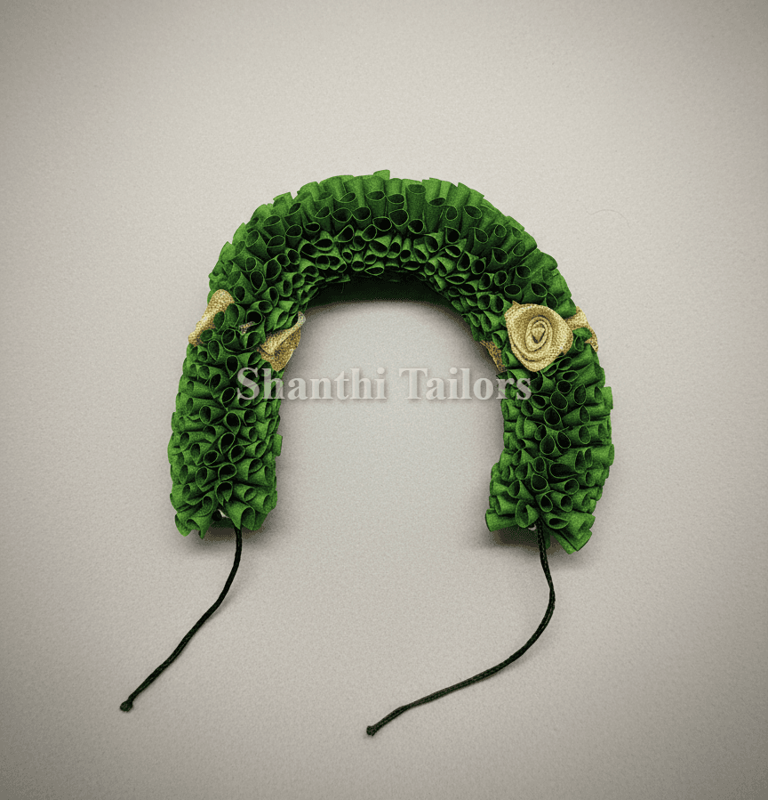Colour Flowers Cloth: Close-up of fabric flower, classical dance hairpiece.