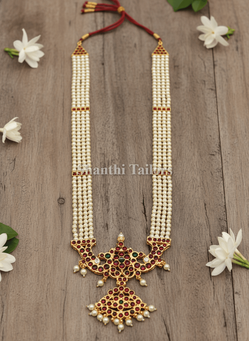 4 Line Mahari Haram | Muthu Malai |  Imitation Jewellery