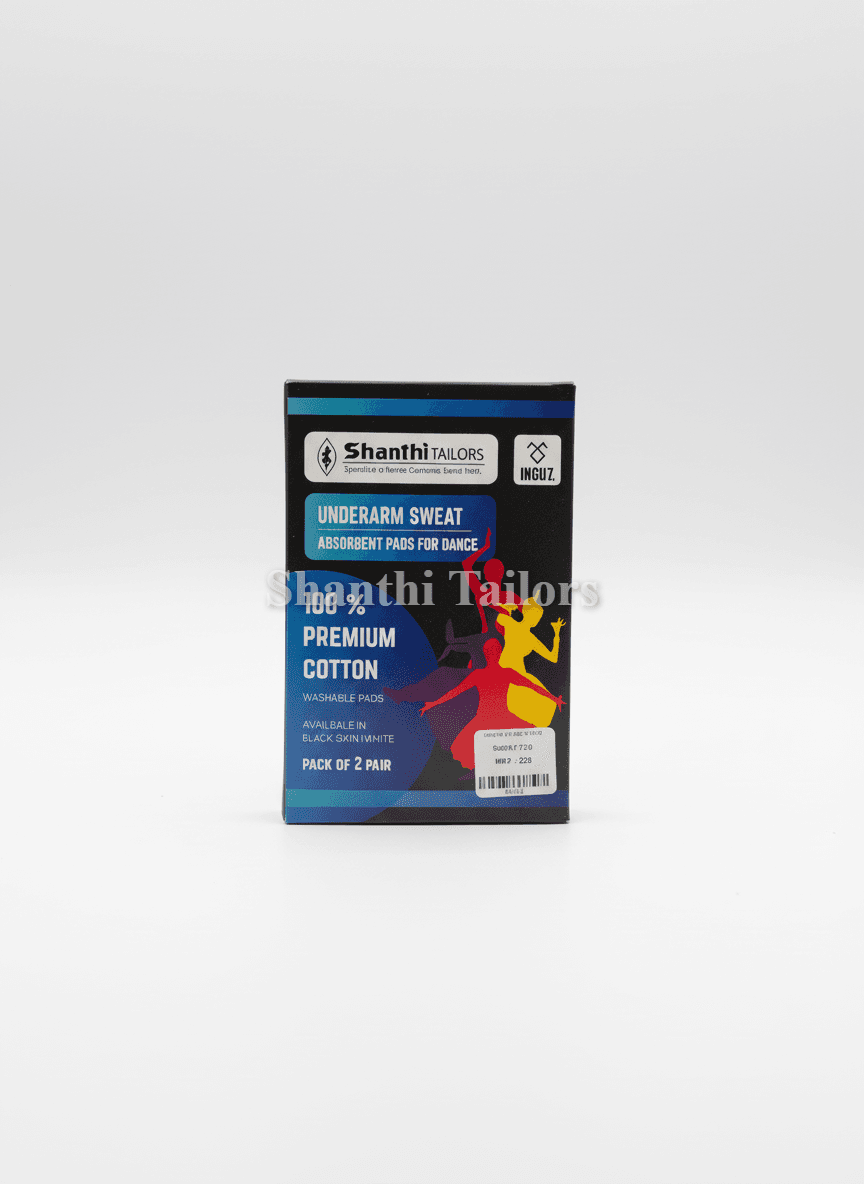 Shanthi Tailors Sweat Pads: Underarm absorbent pads for Bharatanatyam dancers. Protect your costume and stay comfortable.