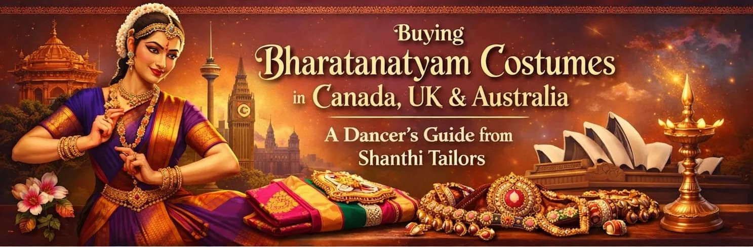 Buying Bharatanatyam Costumes in Canada, UK & Australia | Shanthi Tailors