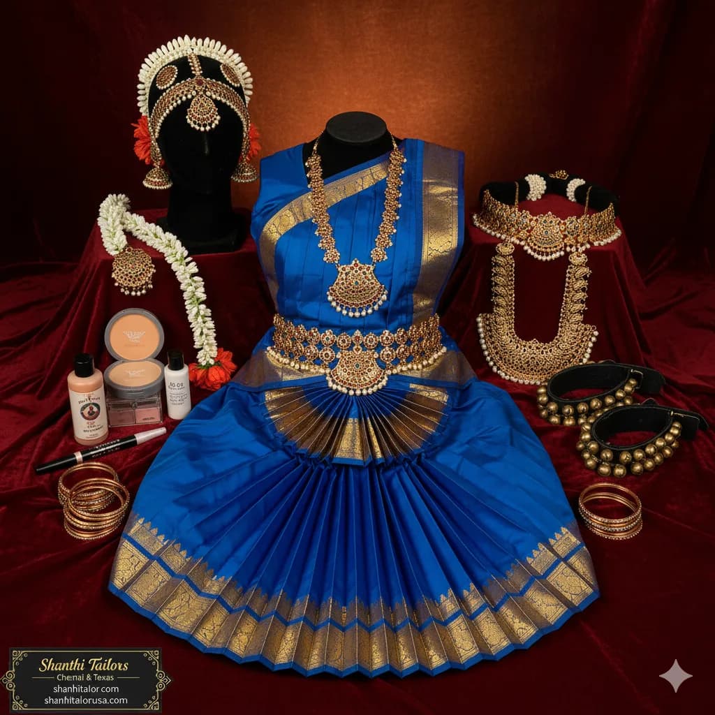 Your One-Stop Shop: Authentic Bharatanatyam & Kuchipudi Dance Essentials at Shanthi Tailors