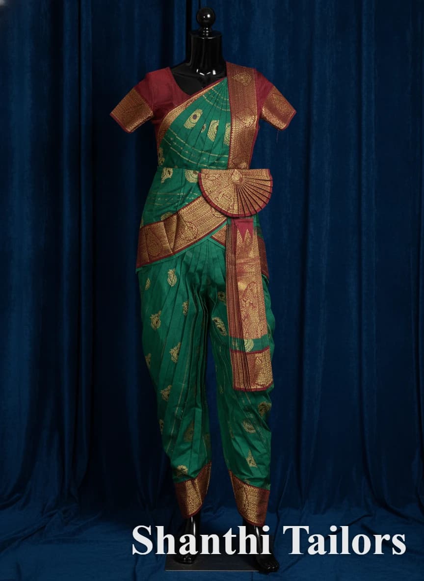 Green with Meroon | Readymade Pant Costume | Bharathanatyam | G190