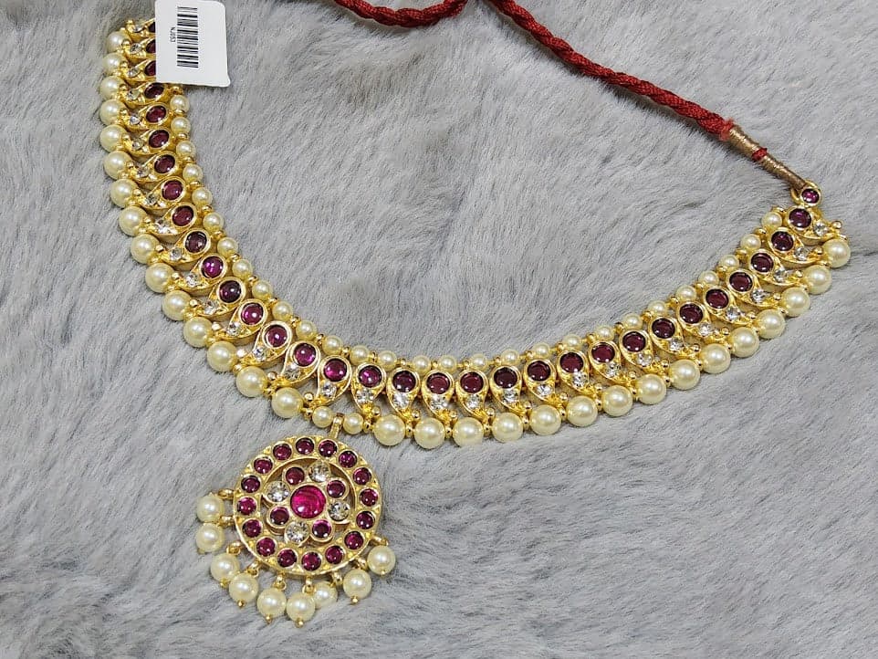DOUBLE PEARL MANGO NECKLACE | COPPER | MARGAM