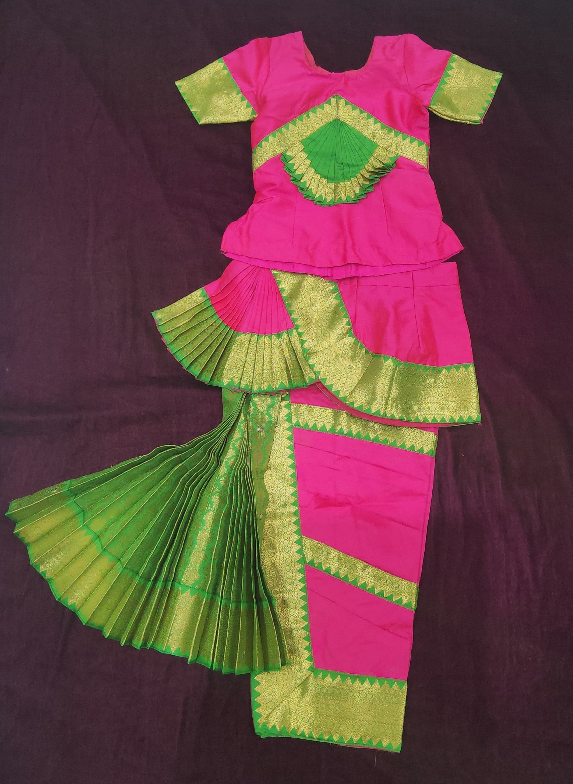 Pink with Green | Readymade Pant Costume | Bharatnatyam